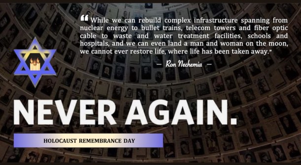 Today, we commemorate International Holocaust Remembrance Day by remembering the six million Jews and millions of other victims of Nazism........”